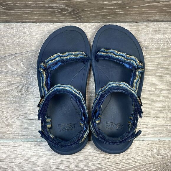Teva Hurricane XLT 2 Little Boy Sz 2 Blue Gold Hook & Loop Sports Trail Sandals - Picture 5 of 10